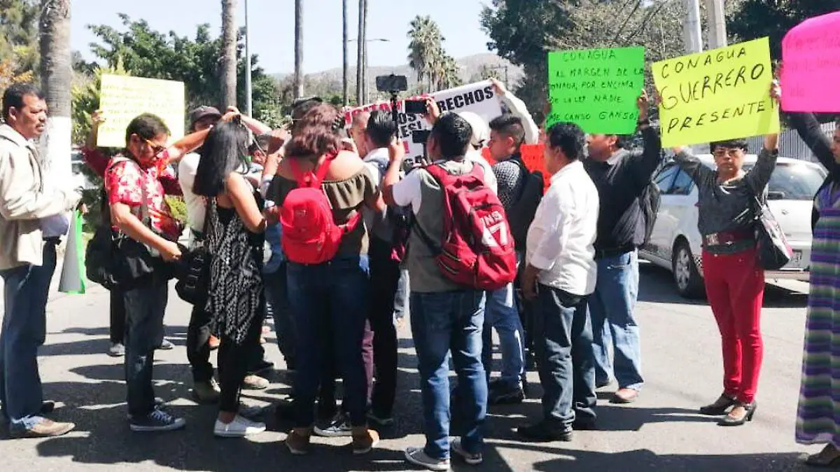 manifestantes de conagua